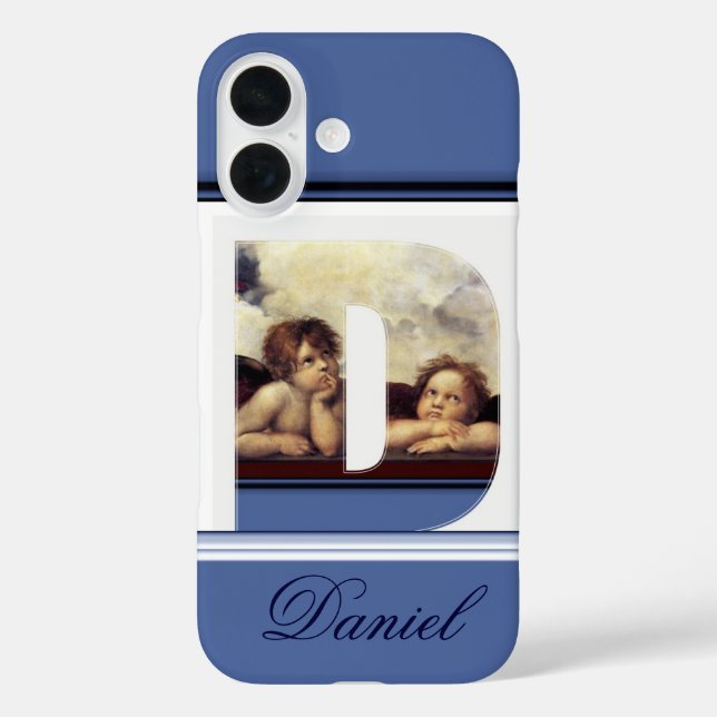 RENAISSANCE ANGEL D LETTER Winged Cherub Monogram Case-Mate iPhone Case (Back)