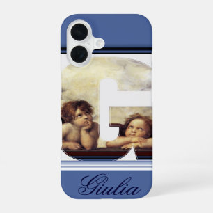RENAISSANCE ANGEL G LETTER Winged Cherub Monogram iPhone 16 Case