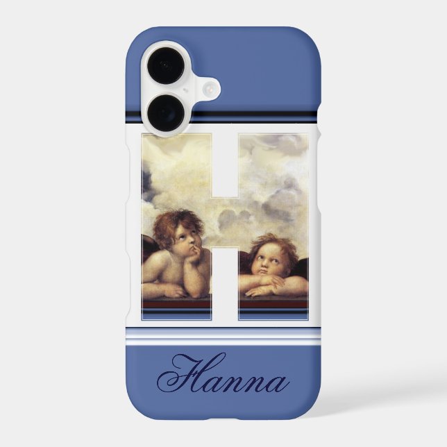 RENAISSANCE ANGEL H LETTER Winged Cherub Monogram (Back)