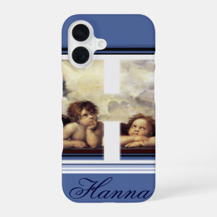 RENAISSANCE ANGEL H LETTER Winged Cherub Monogram iPhone 16 Case