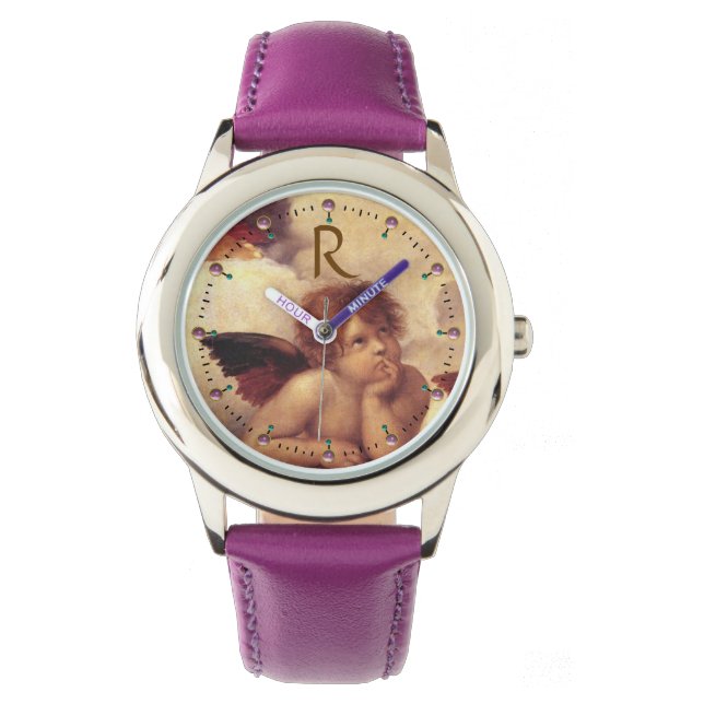 RENAISSANCE ANGEL /Winged Cherub Monogram Watch (Front)