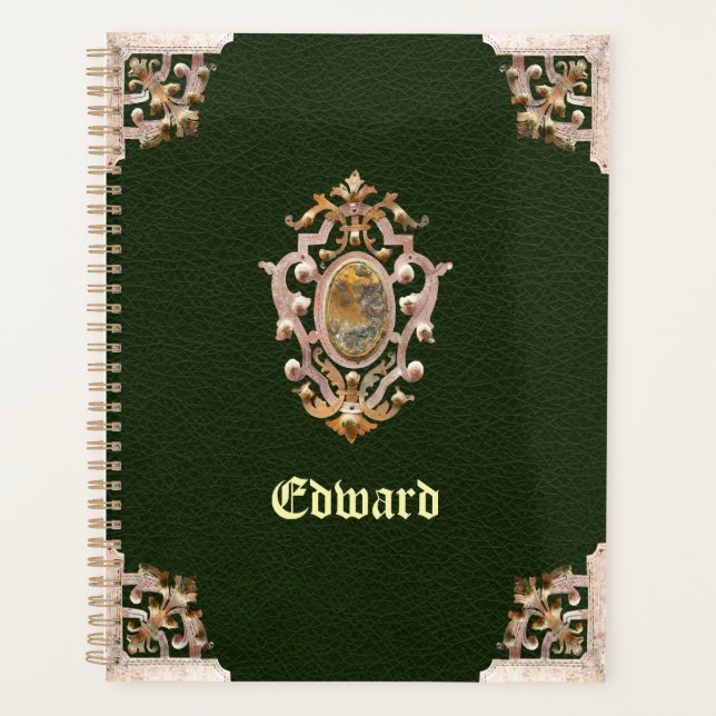 Renaissance Antique Style (Green) Planner (Front)