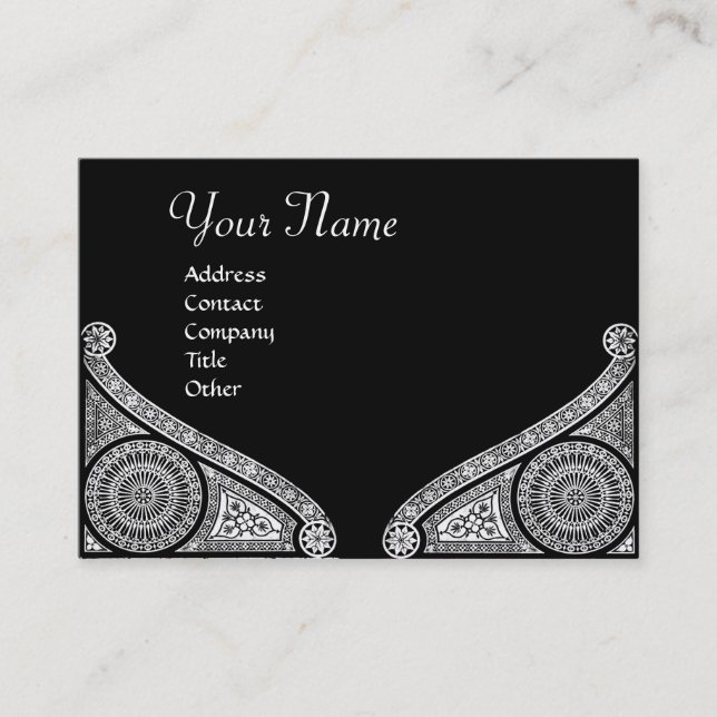 RENAISSANCE ARCHITECT,Architecture,Black and White Business Card (Front)