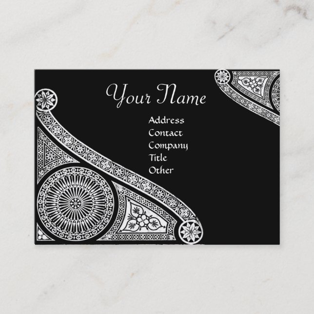 RENAISSANCE ARCHITECT,Architecture,Black and White Business Card (Front)