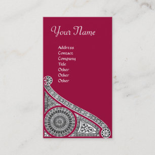 RENAISSANCE ARCHITECT,Architecture,Burgundy White Business Card