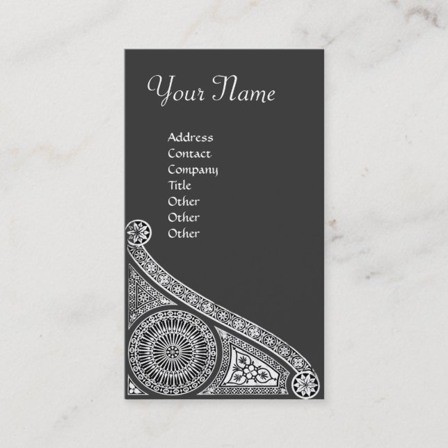 RENAISSANCE ARCHITECT Architecture,Grey,White Business Card (Front)