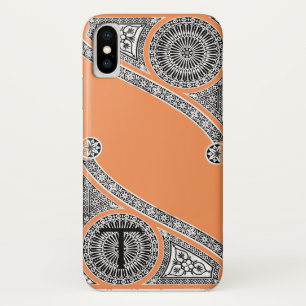 RENAISSANCE ARCHITECT Tangerine Orange Monogram Case-Mate iPhone Case