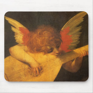 Renaissance Art Musician Angel by Rosso Fiorentino Mouse Pad