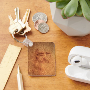 Renaissance Art Self Portrait by Leonardo da Vinci Key Ring