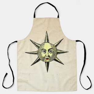 Renaissance Astronomy - Sun Face Hand Coloured Apron