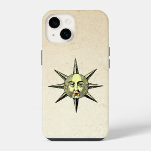 Renaissance Astronomy - Sun Face Hand Coloured iPhone 14 Case
