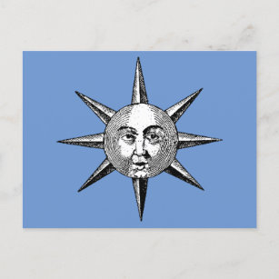 Renaissance Astronomy - Sun Face  Postcard