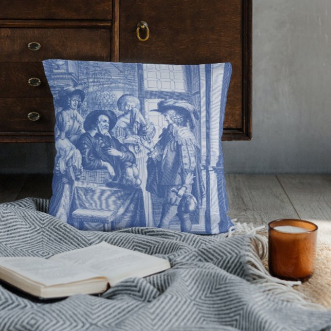 Renaissance Blue Toile The Prodigal Son Cushion (Creator Uploaded)