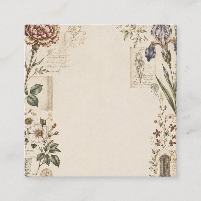Renaissance Botanical Wedding Invitation (Front)