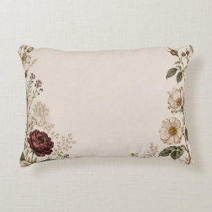 Renaissance Botanical Wedding Invitation Decorative Cushion