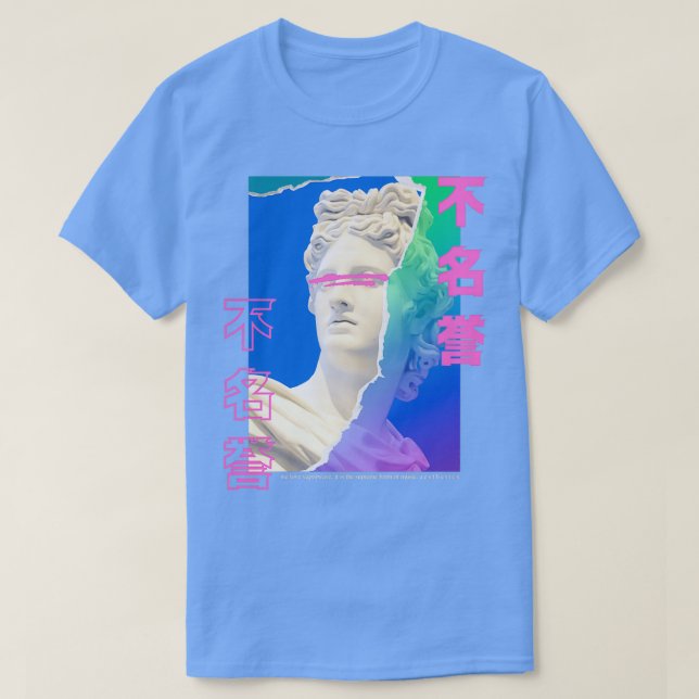 Renaissance Bust Vaporwave Aesthetic T-Shirt (Design Front)