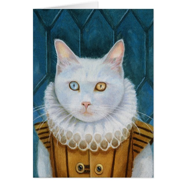 "Renaissance Cat" Blank Card (Front)