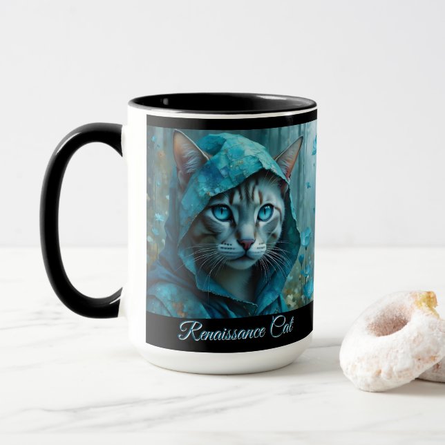 Renaissance Cat Mug (With Donut)