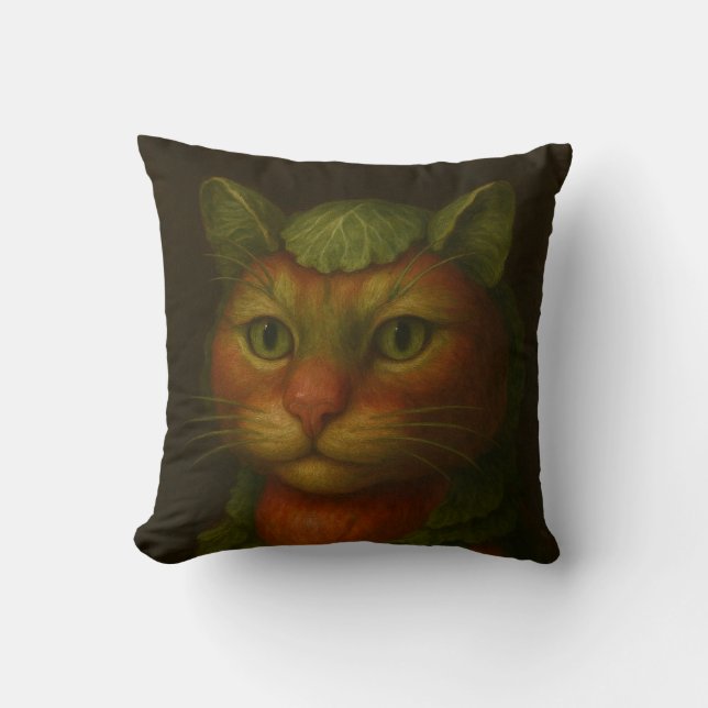 Renaissance Cat Portrait Cushion (Front)