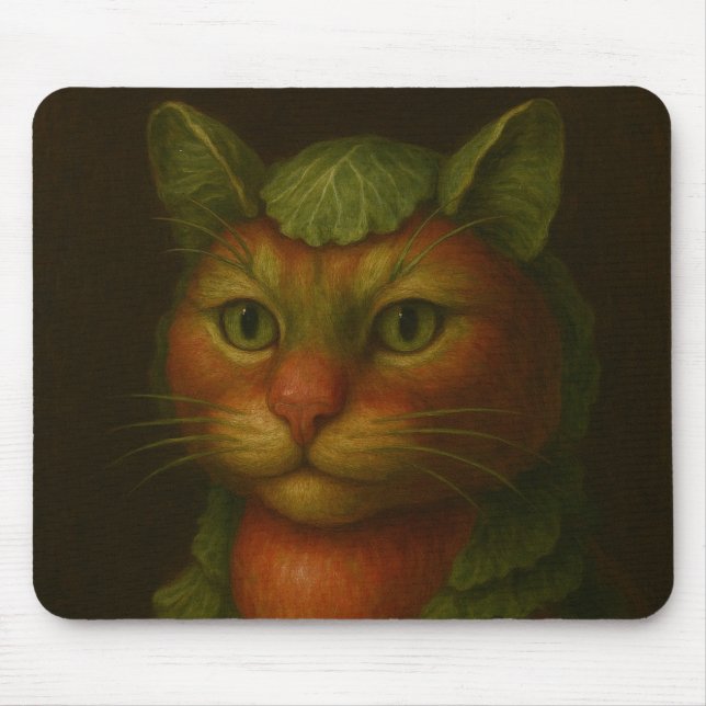 Renaissance Cat Portrait Mouse Pad (Front)