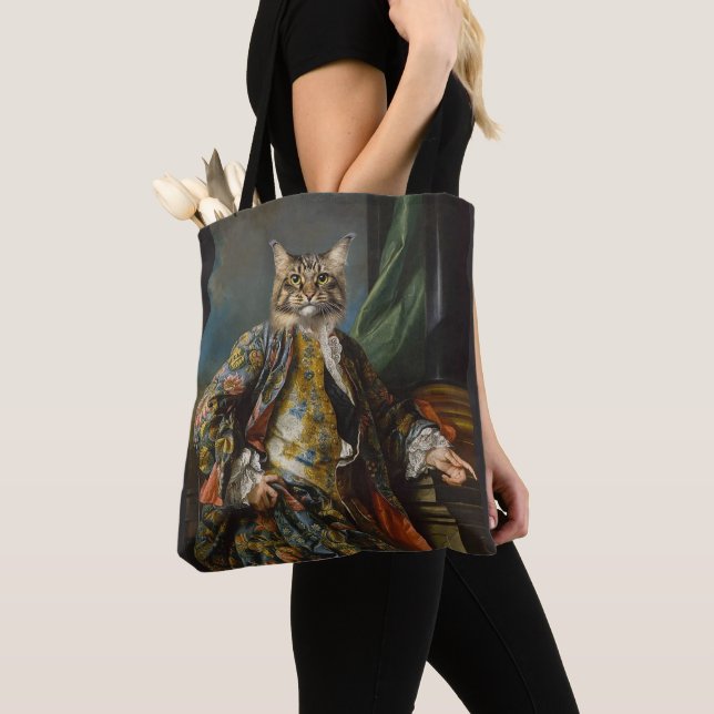RENAISSANCE CAT SHOULDER TOTE BAG (Close Up)