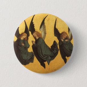 Renaissance Christmas Angels, Master of Housebook 6 Cm Round Badge