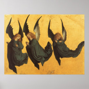 Renaissance Christmas Angels, Master of Housebook Poster