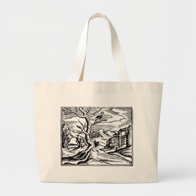 Renaissance Doves in Trees on Tote Bag (Front)