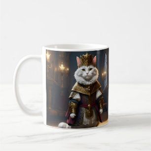 Renaissance Dressed White Cat, Mug