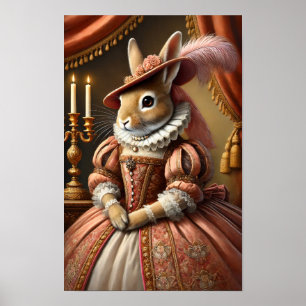 Renaissance Duchess Bunny Poster