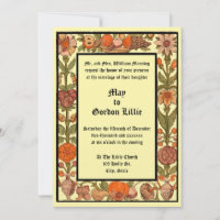 Renaissance Era Fruit & Floral Woodcut Wedding