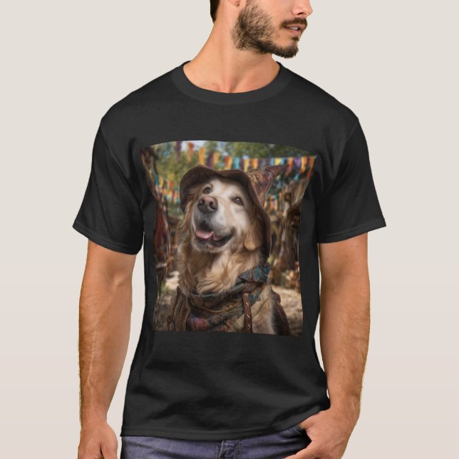 Renaissance Faire Dogs: Golden Retriever T-Shirt (Front)