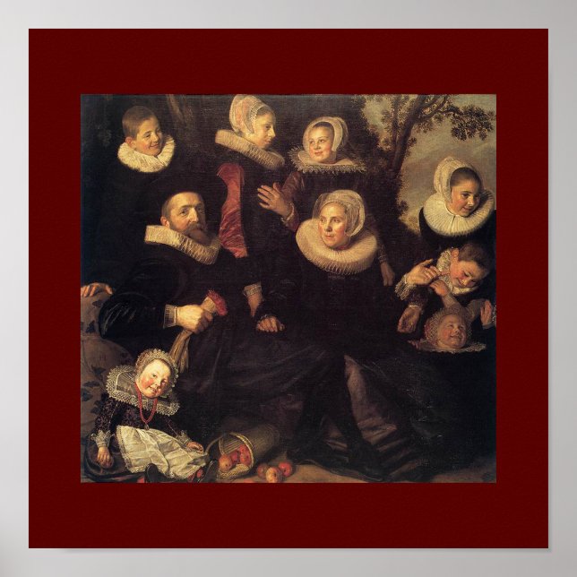 Renaissance family reunion fall portrait painting poster (Front)