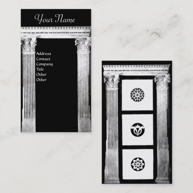 RENAISSANCE GATE Classic Architecture,Architect Business Card (Front/Back)