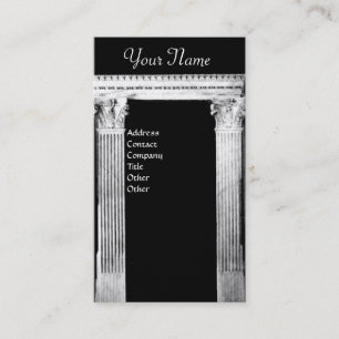 RENAISSANCE GATE Classic Architecture Black White Business Card