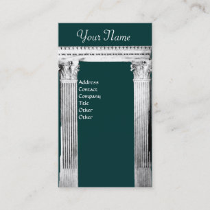 RENAISSANCE GATE Classic Architecture Blue Green Business Card