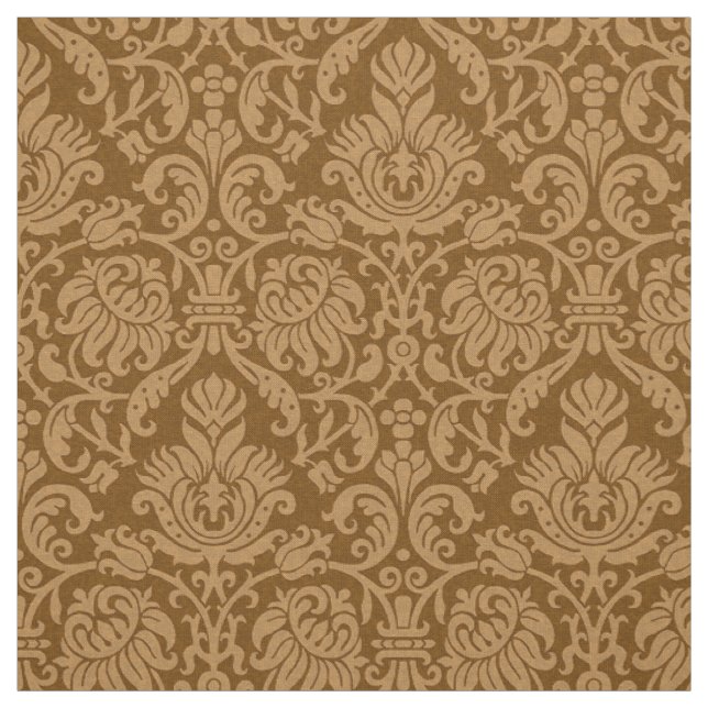 Renaissance Genoese Damask, Burnt Caramel Fabric (Swatch)