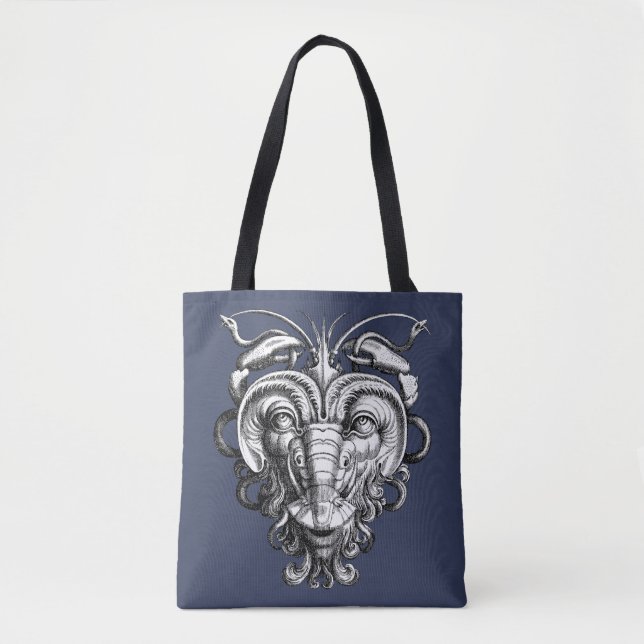Renaissance Grotesque Gargoyle Face Lobster Man Tote Bag (Front)