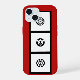 RENAISSANCE HARMONY Red Black White Geometric  iPhone 15 Case