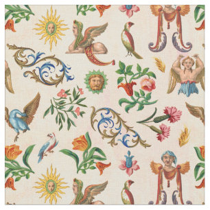 Renaissance Italian Birds Mythological Creatures Fabric