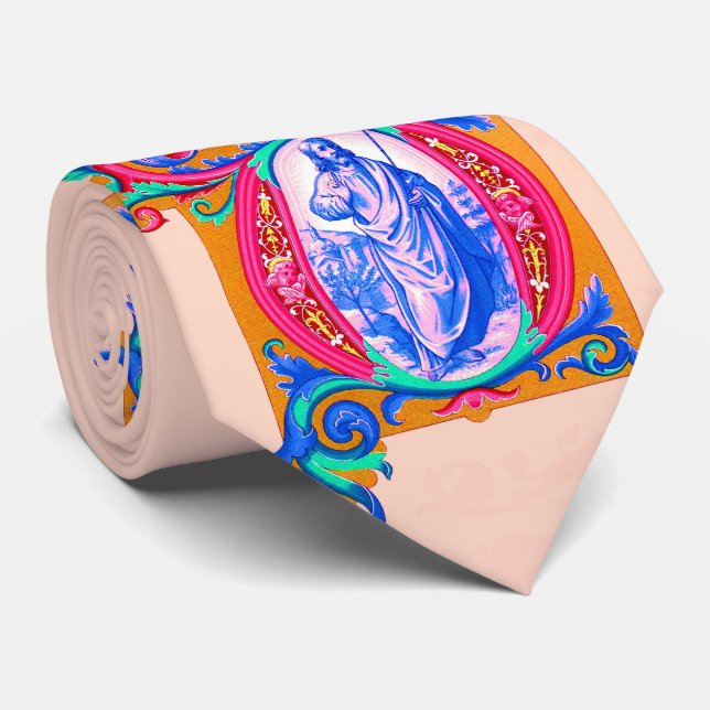 Renaissance Jesus print Tie (Rolled)