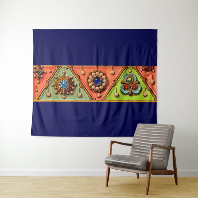 Renaissance jewels print tapestry (In Situ (Horizontal))