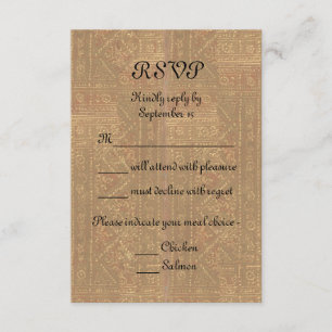 Renaissance Lady and Knight Mediaeval Wedding RSVP Card