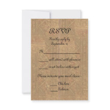 Renaissance Lady and Knight Mediaeval Wedding RSVP