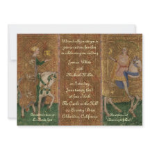 Renaissance Lady and Knight Wedding with Initials