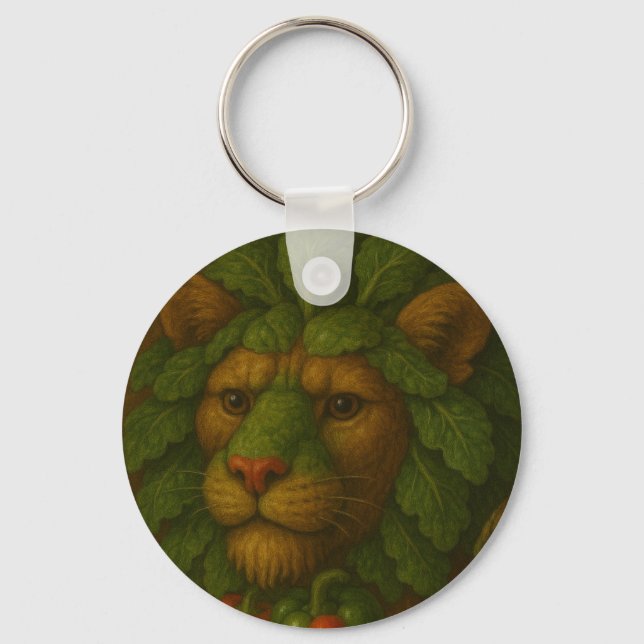 Renaissance Lion Portrait Key Ring (Front)