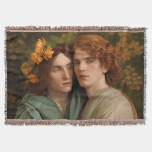 Renaissance Male Couple Throw Blanket