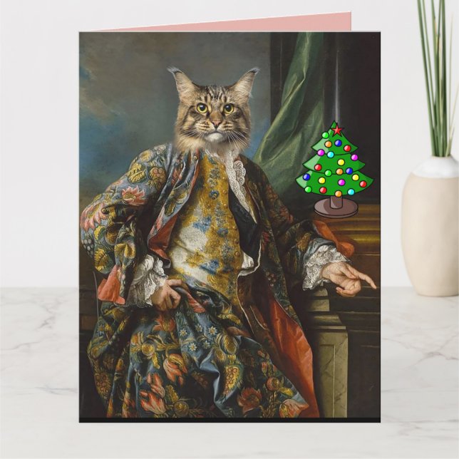 RENAISSANCE MAN CAT CHRISTMAS BIG CARDS (Front)