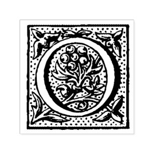 Renaissance Mediaeval Letter O Monogram Self-inking Stamp