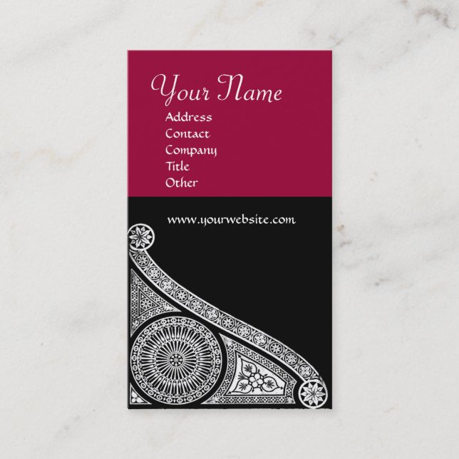 RENAISSANCE MONOGRAM 3 BUSINESS CARD (Front)